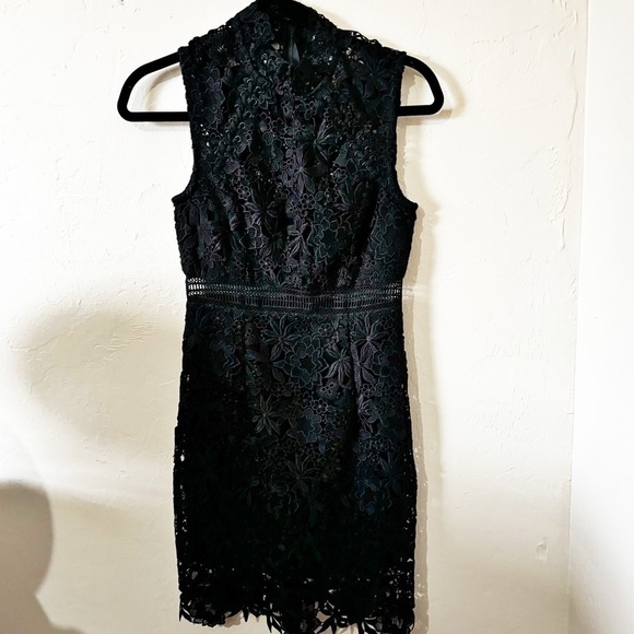 BARDOT Black Paris Lace Appliqué Cocktail Dress‎ Romantic Sz XS - Picture 5 of 11